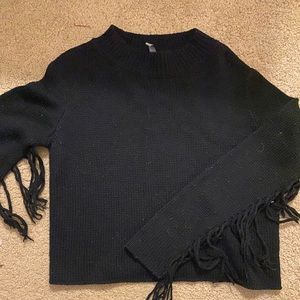 H&M Divided black fringe sweater